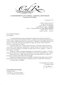 lettera adernò inaugurazione
